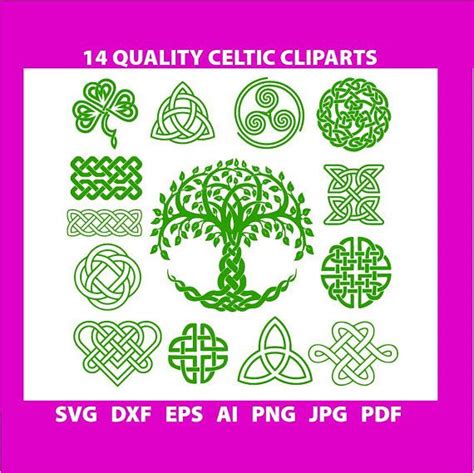 Celtic Mandala Clipart JPG SVG PNG Silhouette Vector Logo Clip Art Art ...