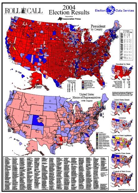 2004 Election Results Map