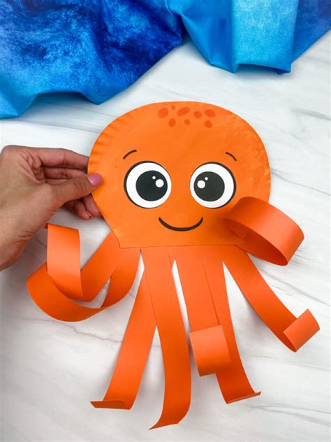 Paper Plate Octopus Craft For Kids [Free Template]