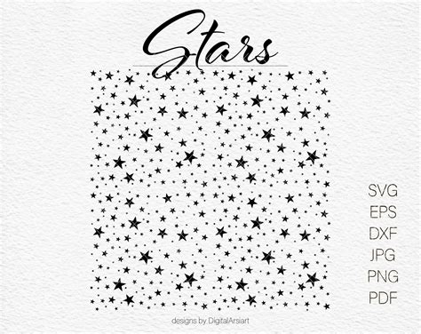 Stars background svg Stars svg Star svg Silhouette Star cut | Etsy