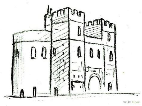 How to Draw a Medieval Castle: Easy Step-by-Step | Castle drawing ...