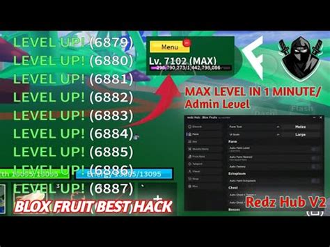 Blox Fruit Level Max In 1 Minute & Redz Hub V2/Hack FASTEST- Undetected ...