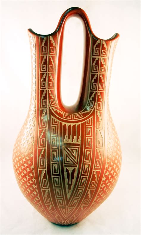 Native American Indian Pottery>Native American Indian Wedding Vases Archives - Palms Trading Company