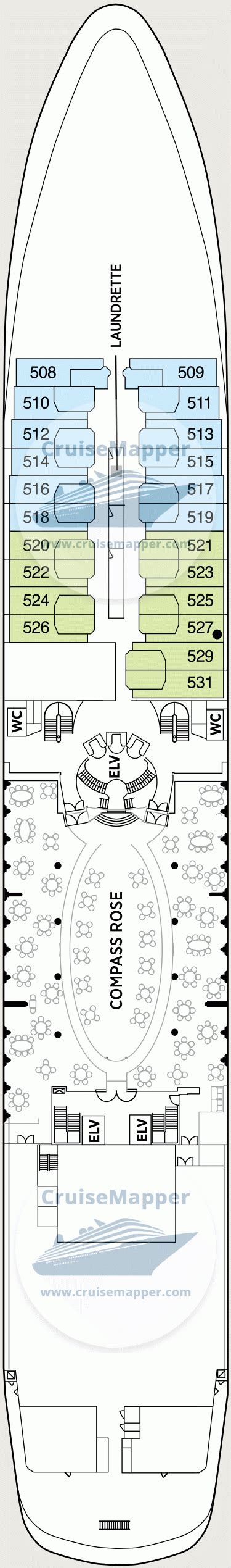 Seven Seas Navigator deck 5 plan | CruiseMapper