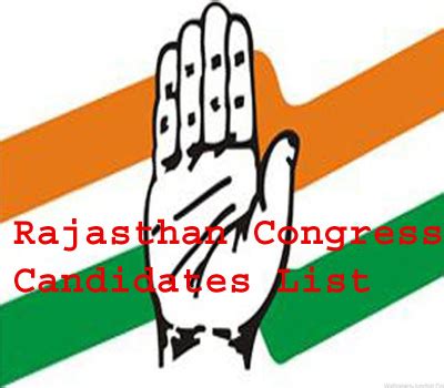 Congress released first list of candidates for Rajasthan Election ...