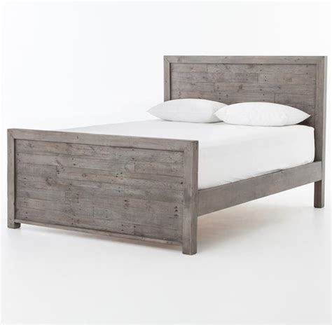 Caminito Grey Reclaimed Wood Queen Panel Bed | Zin Home