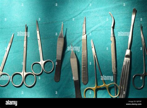 Surgical instruments set in operating room Stock Photo - Alamy