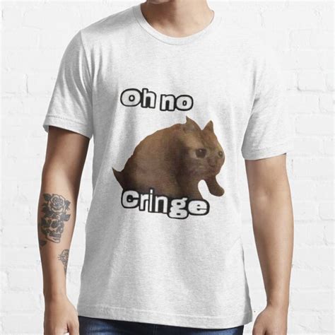 "Oh no cringe cat meme" T-shirt for Sale by recycledmillenn | Redbubble ...