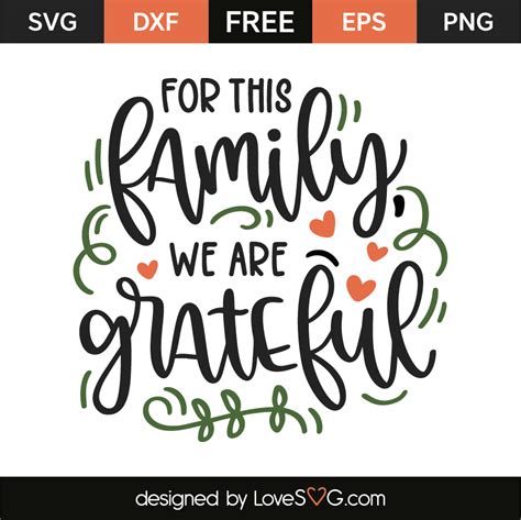 For This Family We Are Grateful - Lovesvg.com