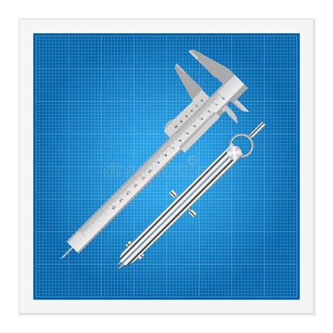 Blueprint And Ruler Instruments Stock Vector - Illustration of ...