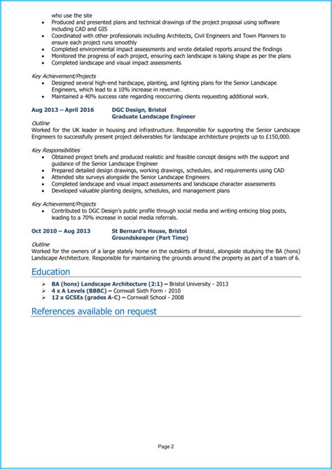 Landscape Engineer CV example + Writing guide and template
