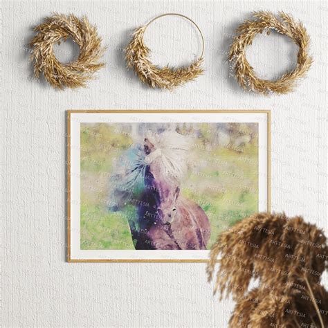 Horse Watercolor Painting Digital Print Instant Download - Etsy