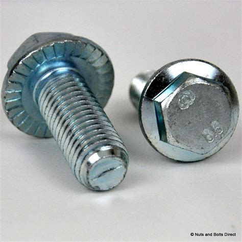 M10 x 20mm Flange Serrated Hex Bolt DIN 6921 Metric 8.8 Grade Zinc ...