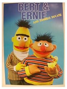 Amazon.com: Sesame Street Bert and Ernie And Rubber Ducky Poster & 24 ...