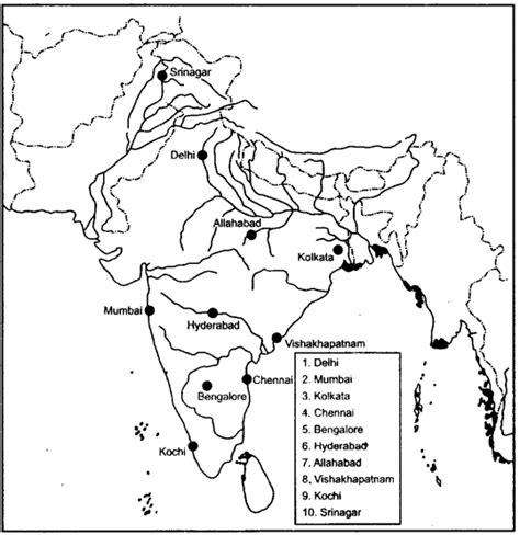 ICSE Solutions for Class 10 Geography - Map of India (2022)