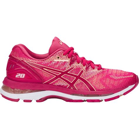 Asics Womens GEL-Nimbus 20 Running Shoes - Bright Rose/Apricot Ice ...