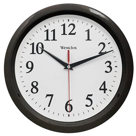 Westclox 461861 Wall Clock Round Analog Display Analog Black Frame | eBay