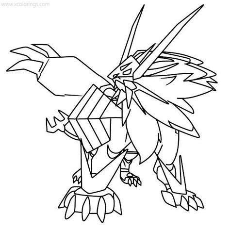 Printable Dusk Mane Necrozma Pokemon Coloring Pages