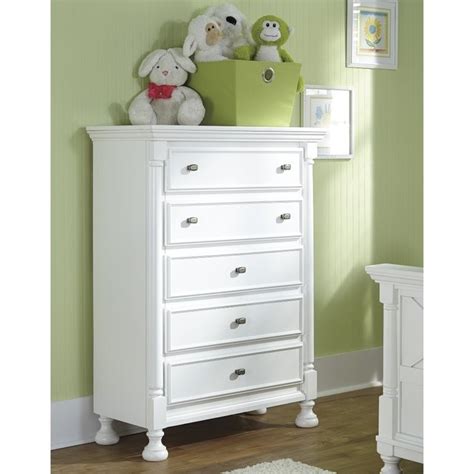 Ashley Furniture Kaslyn 5 Drawer Wood Chest in White - Walmart.com - Walmart.com