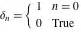 Kronecker delta function: Introduction to the tensor functions