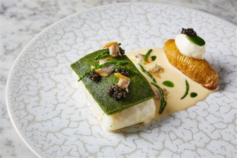 Turbot with Hasselback Potatoes and Clams Recipe - Great British Chefs