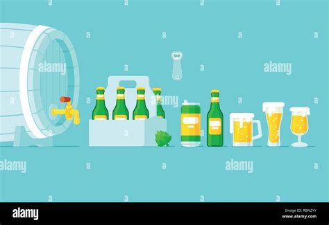 Canette de bière Banque d'images vectorielles - Alamy