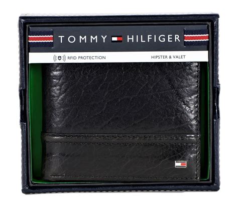 Tommy Hilfiger Mens Rfid Leather Hipster Bifold Wallet Black - Walmart.com