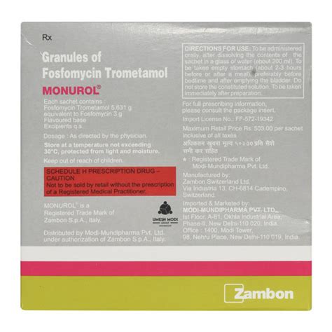 Buy MONUROL Sachet 8gm Online - Price, Uses & SIde Effects | Netmeds