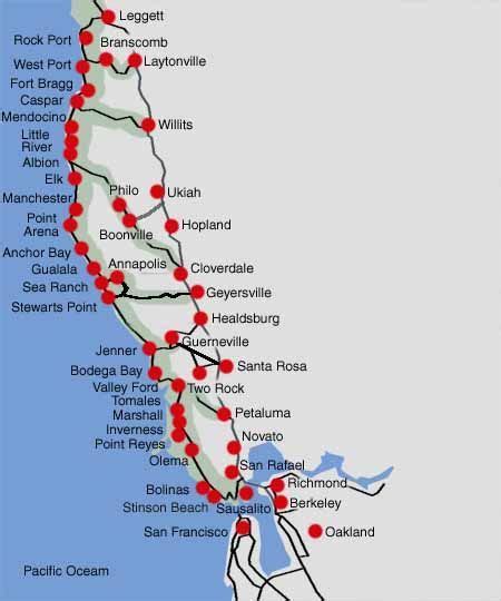 A Scenic Drive Along The Northern California Coast Marin, Sonoma ...