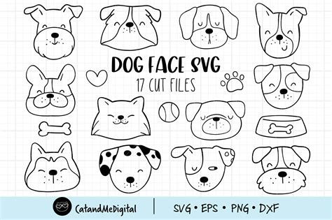 Dog Face Svg Graphic by CatAndMe · Creative Fabrica