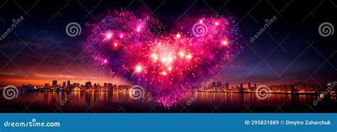 Heart-Shaped Fireworks: a Fireworks Display in the Shape of a Heart ...