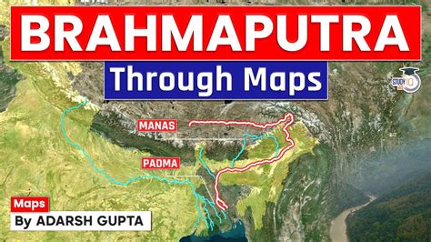 Brahmaputra River System Through Map | Tributaries of Brahmaputra ...