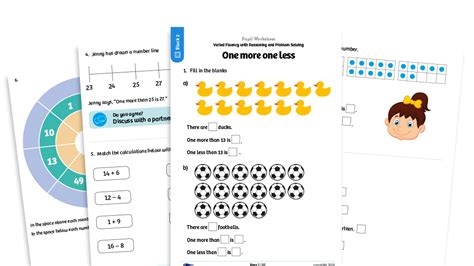 White Rose Maths: Y1 Spring Term – Block 2: One more one less maths worksheets | Plazoom