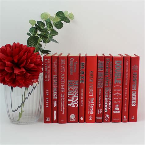 Silver & Red Books for Display & Staging. Books by the Foot.