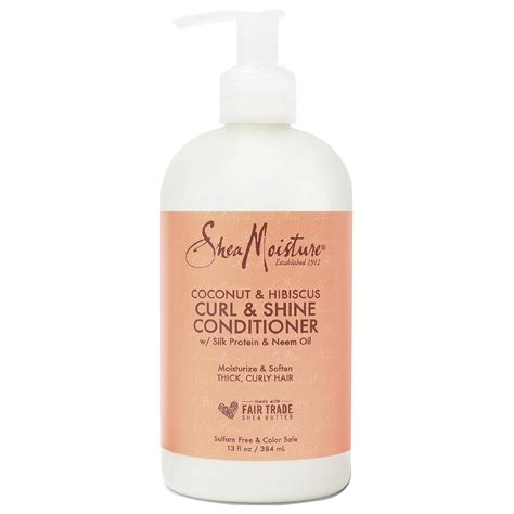 Buy SheaMoisture Conditioner Curl Shine Silicone for Curly Hair Coconut Hibiscus Moisturize ...