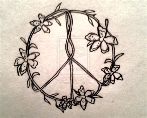 flower peace sign by vstar06 on deviantART | Peace tattoos, Peace sign tattoos, Hippie tattoo