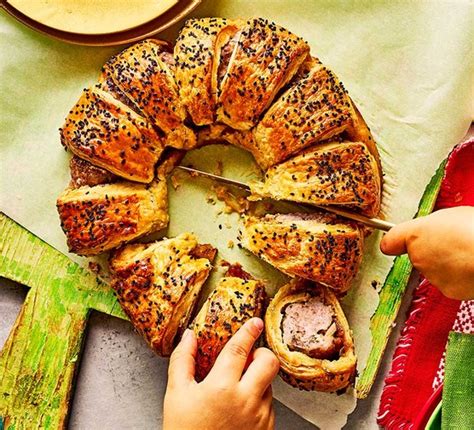 Sausage roll wreath recipe | BBC Good Food