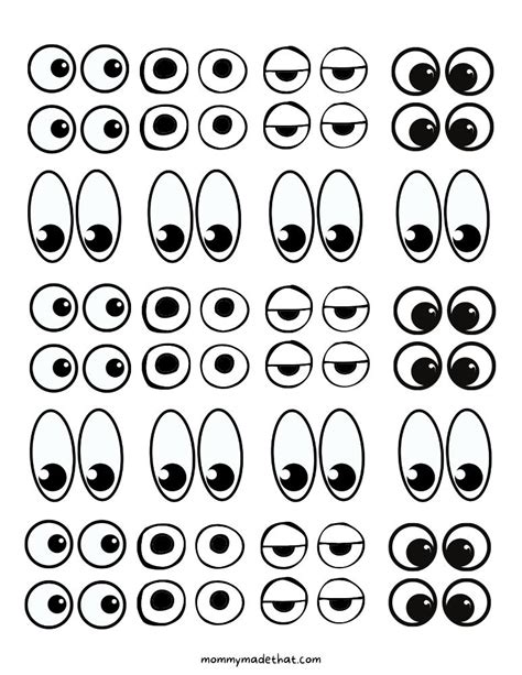 Free Printable Googly Eyes (Tons of Sizes!)