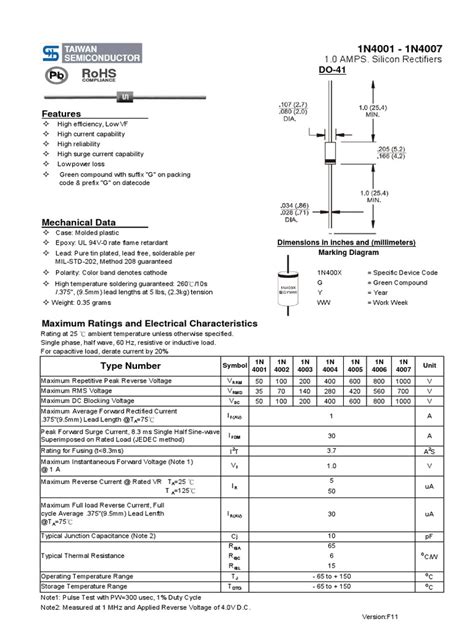 datasheet 1n4001 | Voltage | Capacitor