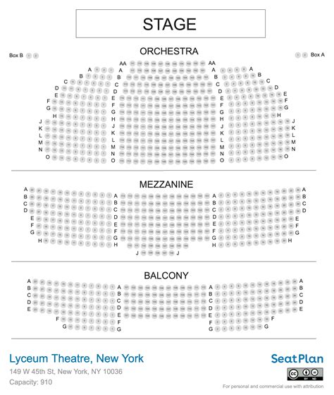 Lyceum Theatre Seating Chart