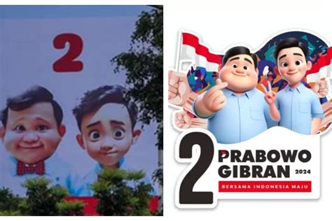 Terdapat Penampakan Yang Nangkring di Pinggir Jalan: Prabowo dan Gibran ...