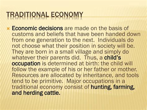 Traditional Economy