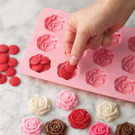 Silicone Rose Mold for Candy, Chocolate & Fondant | Wilton | Candy ...