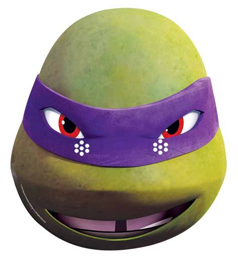 Donatello Single Teenage Mutant Ninja Turtle Card Face Mask | Available now at Starstills.com