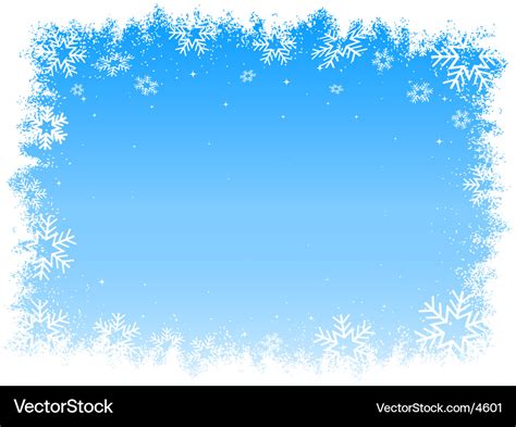 Snowflake border Royalty Free Vector Image - VectorStock