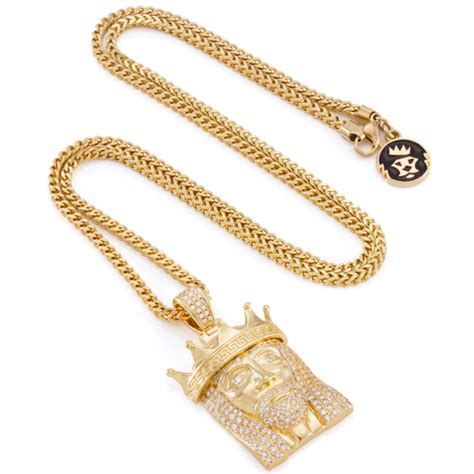 KING ICE 14K Gold King of Kings Necklace - Crisp Gold Necklace