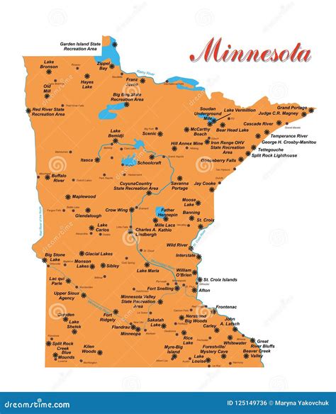 Minnesota Cartoon Map