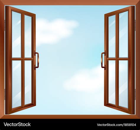 A house window Royalty Free Vector Image - VectorStock