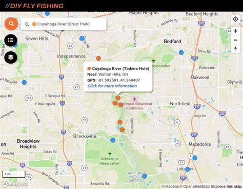 Cuyahoga River Steelhead Fishing Map | DIY Fly Fishing