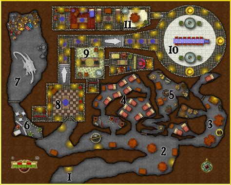 Fantasy Dungeon Map #4 - Free Fantasy Maps